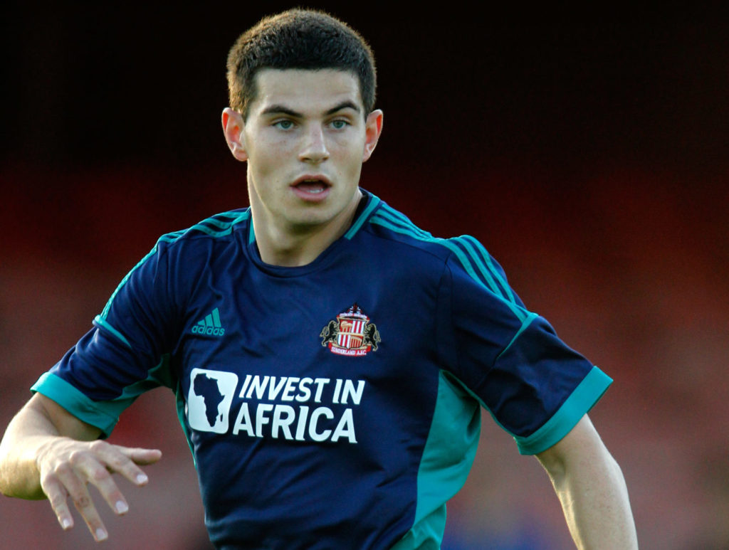 Sunderland academy product John Egan in pre-season action vs York City in 2012