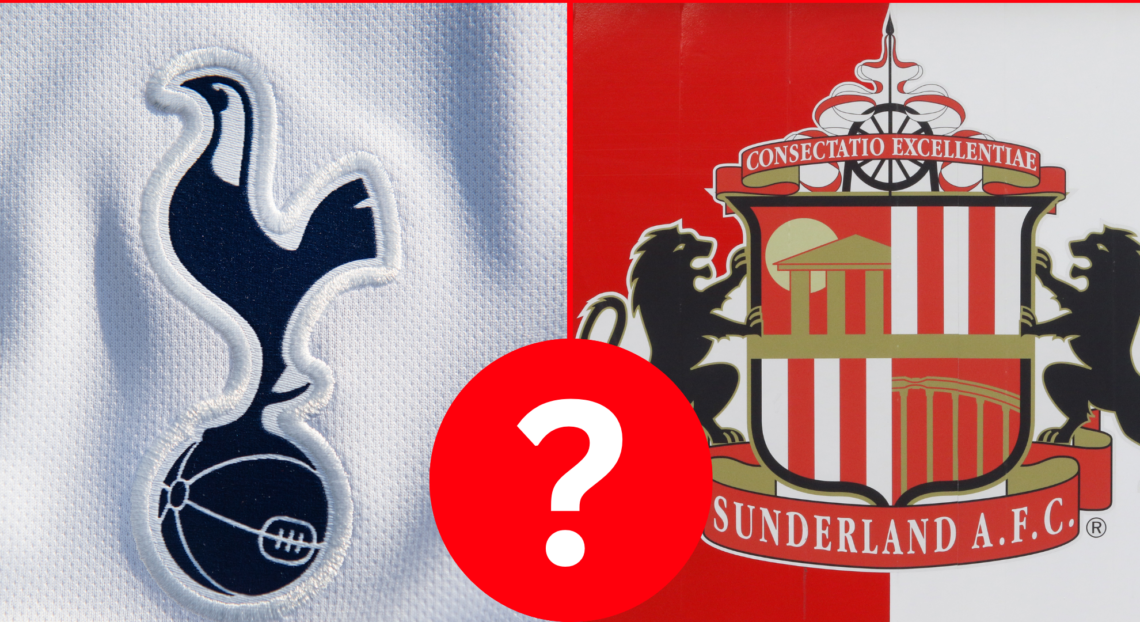 The Spurs and Sunderland badges side by side