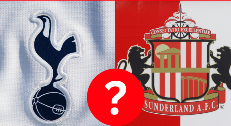 The Spurs and Sunderland badges side by side