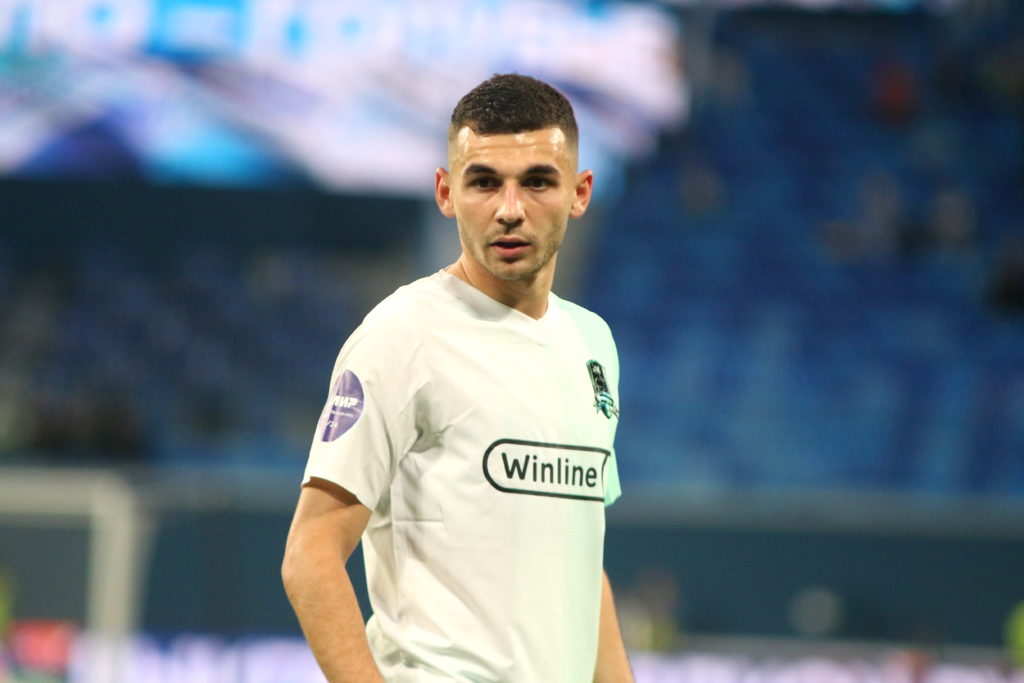 Eduard Spertsyan (10) of Krasnodar seen in action during the