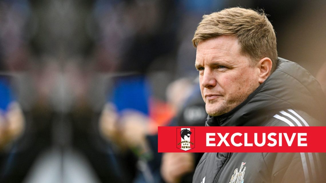 Newcastle United Head Coach, Eddie Howe looks on before the Emirates FA Cup Fifth Round match between Newcastle United and Brighton & Hove Albion. ...