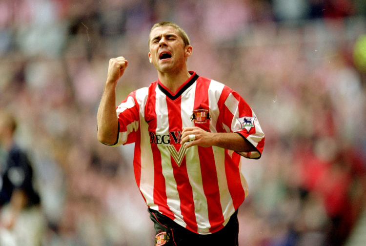 16 Sep 2000:  Kevin Phillips of Sunderland celebrates during the FA Carling Premiership match against Derby County at the Stadium of Light in Sunde...