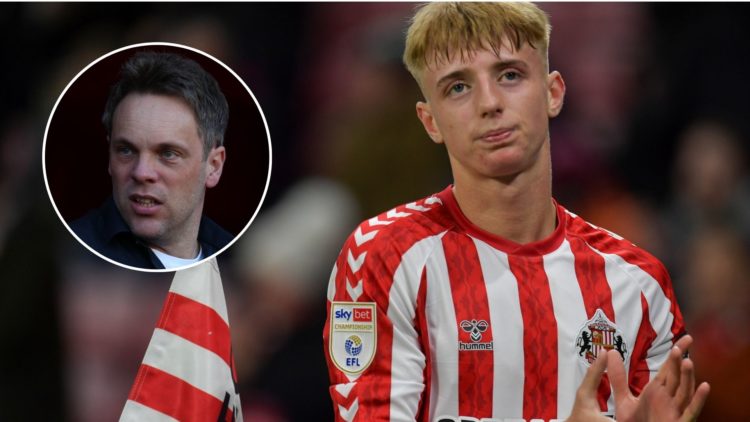 Tom Watson of Sunderland participates in the Sky Bet Championship Third Round match between Sunderland and Bristol City. Inset: Sunderland Sporting...